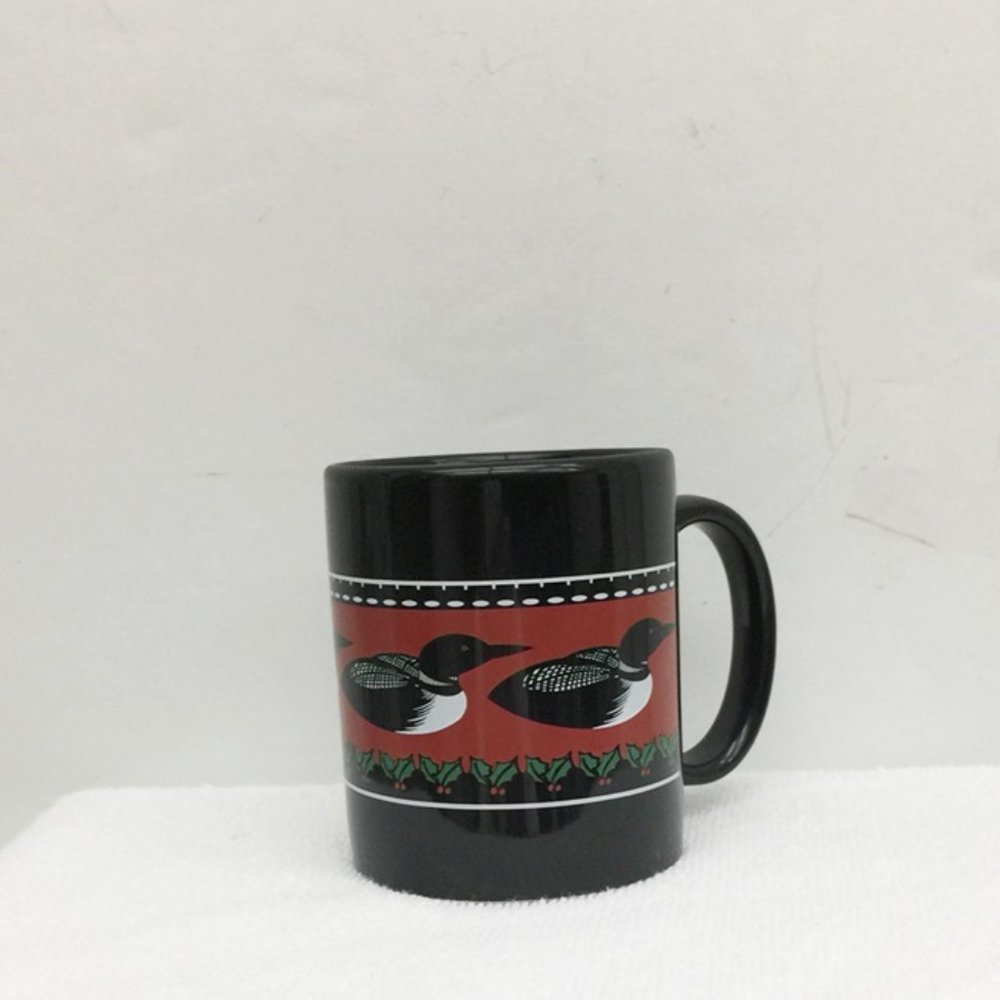Linyi Silver Phoenix Coffee Tea Mug Duck Decoy Black Red Collectible Cup